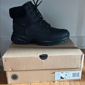 UGG Black Lace Up Boots